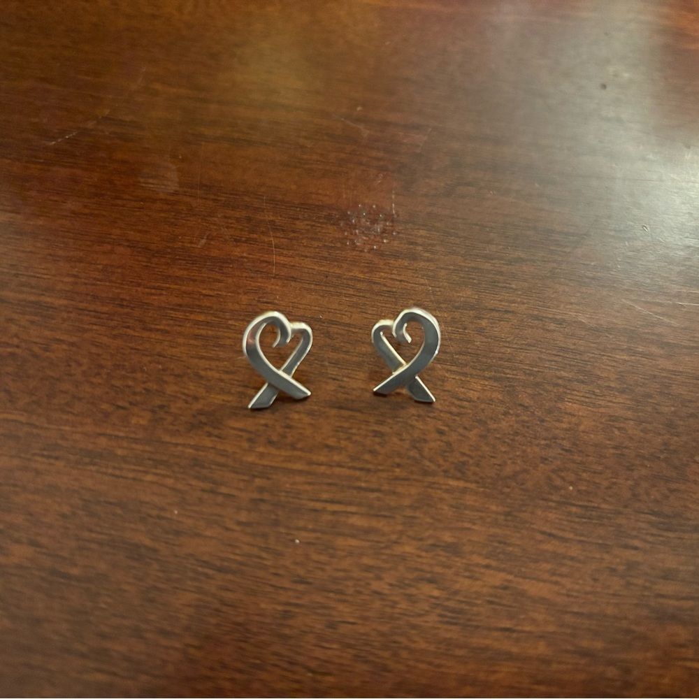Tiffany & Co. Paloma Picasso Loving Heart Sterling Silver Earrings